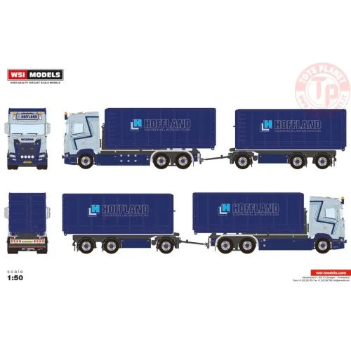 SCANIA S NORMAL CS20N WITH HOOKLIFT SYSTEM 6X2 TAG AXLE RIGED TRUCK DRAWBAR WITH HOOKLIFT SYSTEM HOFFLAND BV WSI 01-4398 WSI ...