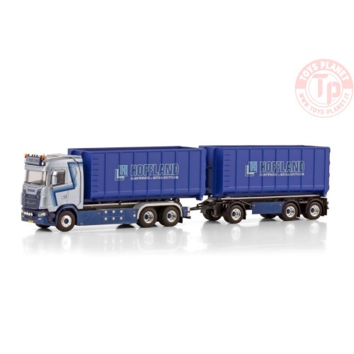 SCANIA S NORMAL CS20N WITH HOOKLIFT SYSTEM 6X2 TAG AXLE RIGED TRUCK DRAWBAR WITH HOOKLIFT SYSTEM HOFFLAND BV WSI 01-4398 WSI ...