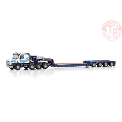 SCANIA 3 SERIES TORPEDO 8X4 EURO LOW LOADER - 4 AXLE Van Wijgerden Transport WSI 01-4384 WSI MODELS