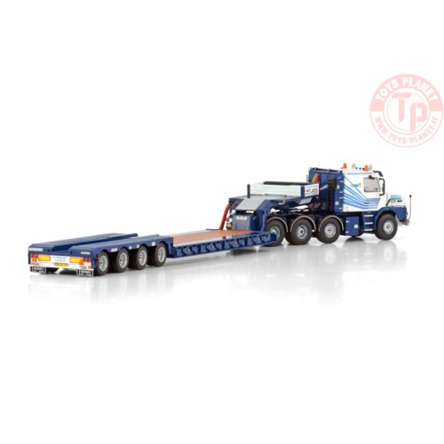 SCANIA 3 SERIES TORPEDO 8X4 EURO LOW LOADER - 4 AXLE Van Wijgerden Transport WSI 01-4384 WSI MODELS