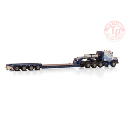 SCANIA 3 SERIES TORPEDO 8X4 EURO LOW LOADER - 4 AXLE Van Wijgerden Transport WSI 01-4384 WSI MODELS