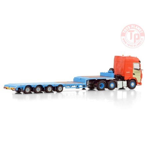 DAF XG 6X2 TWIN STEER SEMI LOW LOADER - 4 AXLE van der Meijden WSI 01-4407 WSI MODELS