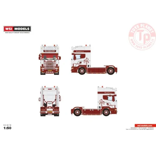 SCANIA 4 SERIES TOPLINE 4X2 MALIEPAARD TRANSPORT 1:18 WSI 01-4486 WSI MODELS