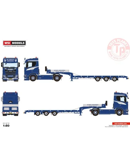 SCANIA S NORMAL CS20N 4X2 SEMI LOW LOADER - 3 AXLE R.J. BOON TRANSPORT WSI 01-4416 WSI MODELS SCANIA S NORMAL CS20N 4X2 SEMI LOW LOADER - 3 AXLE R.J. BOON TRANSPORT WSI 01-4416 WSI MODELS