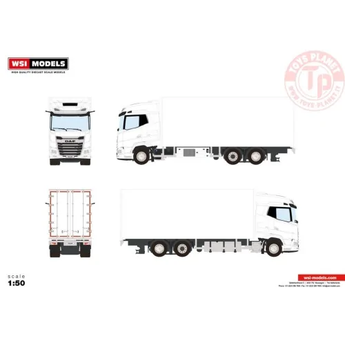 DAF XG RIGED REEFER TRUCK 6X2 TAG AXLE White Line WSI 03-2053 WSI MODELS