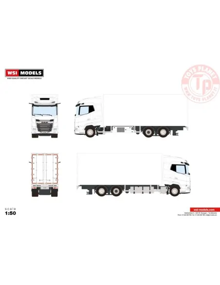 DAF XG RIGED REEFER TRUCK 6X2 TAG AXLE White Line WSI 03-2053 WSI MODELS