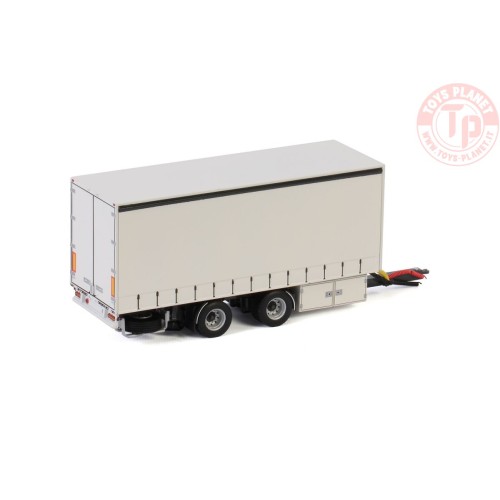 CENTRE-AXLED DRAWBAR CURTAINSIDE TRAILER - 2 AXLE - White Line WSI 03-2030 WSI MODELS