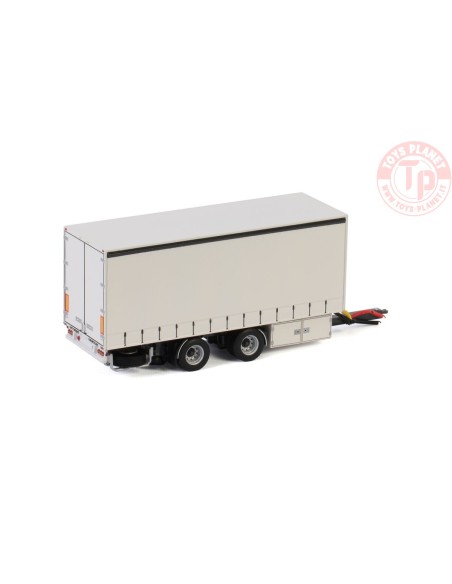 CENTRE-AXLED DRAWBAR CURTAINSIDE TRAILER - 2 AXLE - White Line WSI 03-2030 WSI MODELS CENTRE-AXLED DRAWBAR CURTAINSIDE TRAILER - 2 AXLE - White Line WSI 03-2030 WSI MODELS