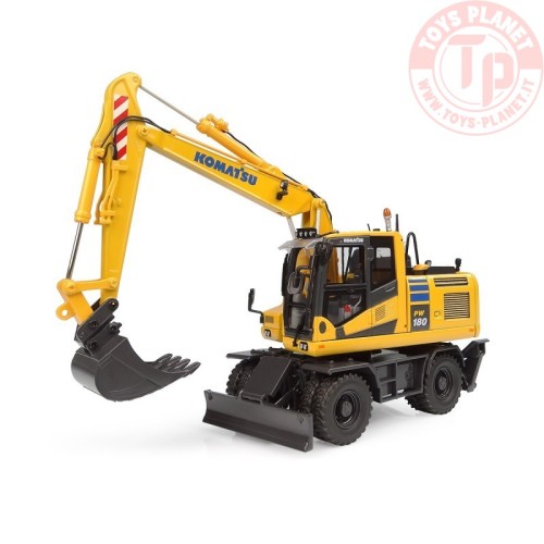 Komatsu PW180-11 hydraulic wheeled excavator with standard bucket and hydraulic breaker UH 8163 UNIVERSAL HOBBIES