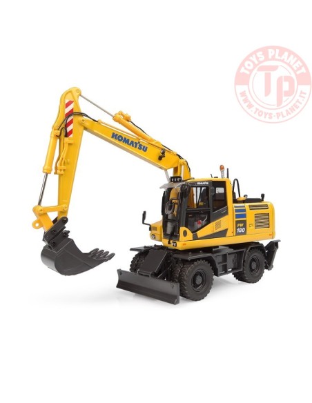 Komatsu PW180-11 hydraulic wheeled excavator with standard bucket and hydraulic breaker UH 8163 UNIVERSAL HOBBIES