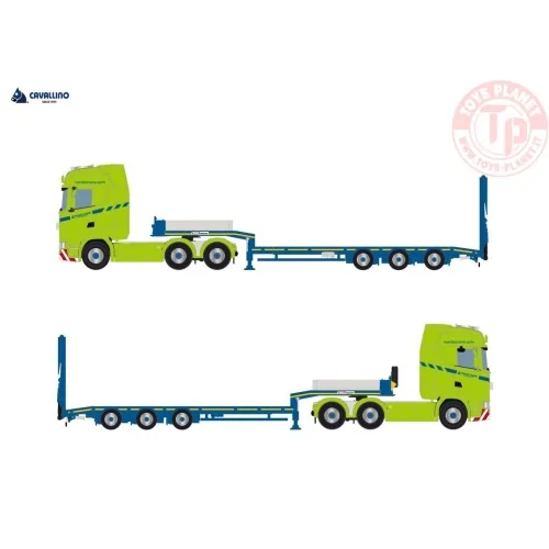 Scania S Highline Nordic Crane con semirimorchio con rampe CAVALLINO 20-1268 CAVALLINO