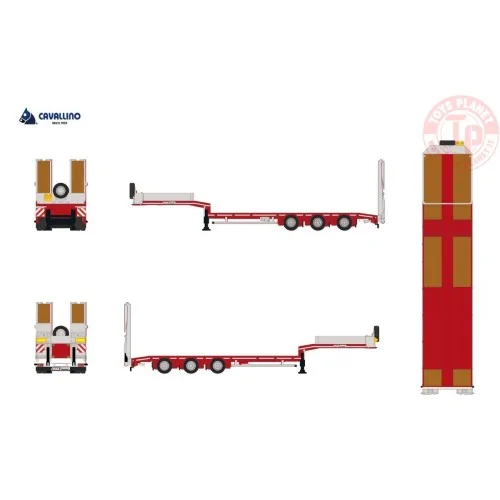 MAX100 Semirimorchio con rampe CAVALLINO 20-1280 CAVALLINO