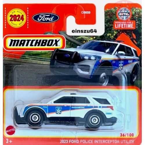 2023 FORD POLICE INTERCEPTOR 1/64 MATCHBOX HVN42 MATCHBOX