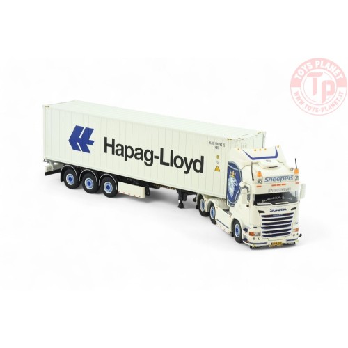 Scania R-serie Highline 6x2 met 40ft. reefer container Sneepels TEKNO 86345 TEKNO