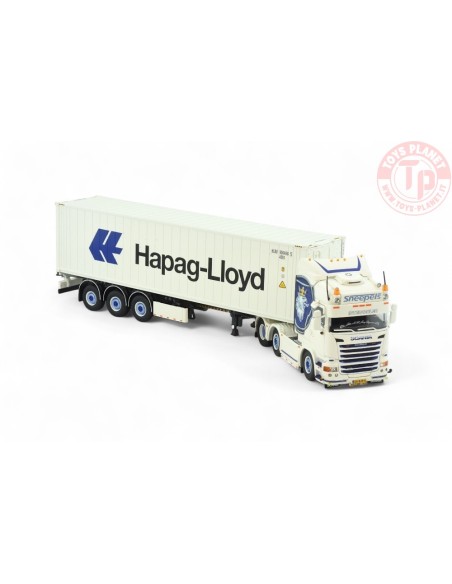 Scania R-serie Highline 6x2 met 40ft. reefer container Sneepels TEKNO 86345 TEKNO Scania R-serie Highline 6x2 met 40ft. reefer container Sneepels TEKNO 86345 TEKNO