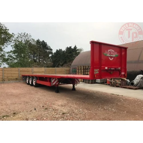 Scania Next Gen 520S Highline met 3-assige vlakke trailer Jan Mues TEKNO 86685 TEKNO