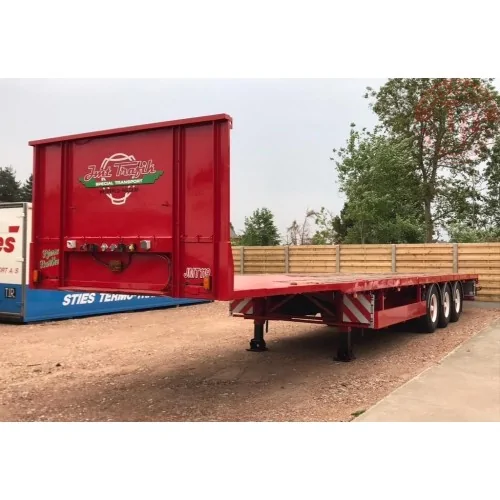 Scania Next Gen 520S Highline met 3-assige vlakke trailer Jan Mues TEKNO 86685 TEKNO