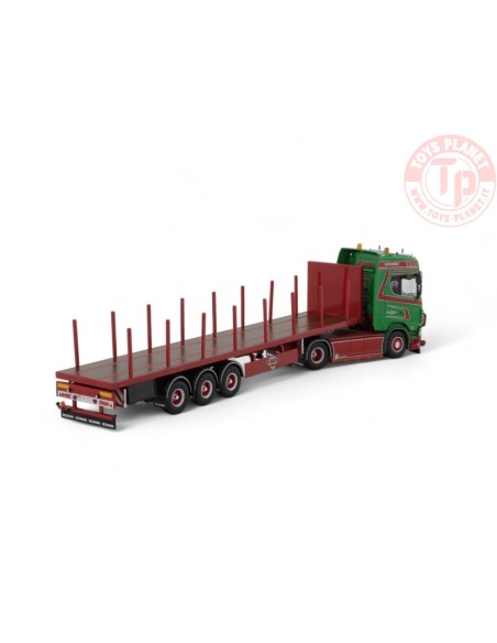 Scania Next Gen 520S Highline met 3-assige vlakke trailer Jan Mues TEKNO 86685 TEKNO Scania Next Gen 520S Highline met 3-assige vlakke trailer Jan Mues TEKNO 86685 TEKNO