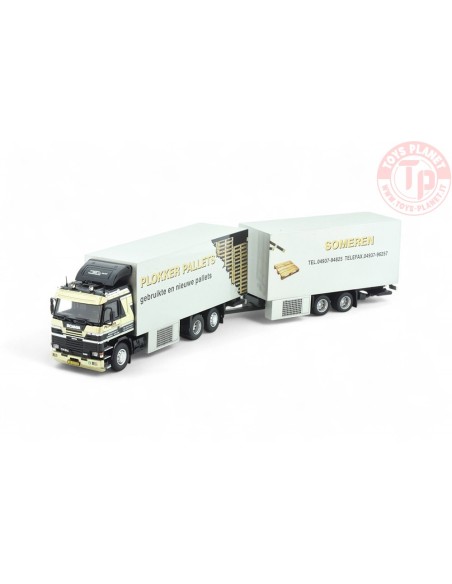 Scania 3-serie motorwagen met 2-assige wipkar Plokker Pallets TEKNO 86460 TEKNO