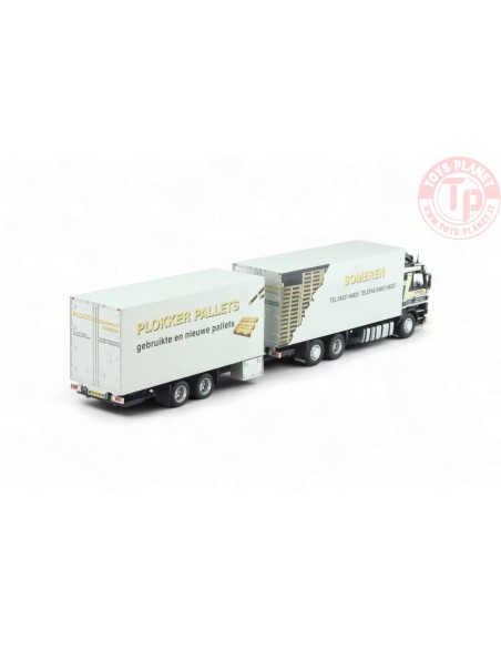 Scania 3-serie motorwagen met 2-assige wipkar Plokker Pallets TEKNO 86460 TEKNO