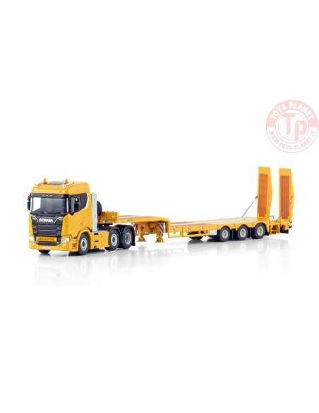SCANIA R NORMAL CR20N 6X2 TWIN STEER SEMI LOW LOADER WITH RAMPS - 3 AXLE WSI 04-2208 WSI MODELS SCANIA R NORMAL CR20N 6X2 TWIN STEER SEMI LOW LOADER WITH RAMPS - 3 AXLE WSI 04-2208 WSI MODELS