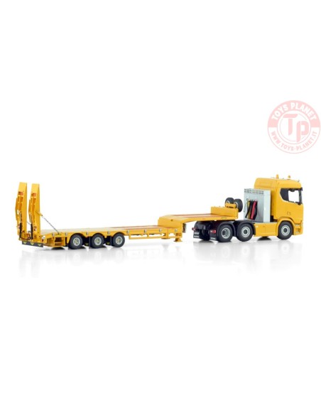 SCANIA R NORMAL CR20N 6X2 TWIN STEER SEMI LOW LOADER WITH RAMPS - 3 AXLE WSI 04-2208 WSI MODELS SCANIA R NORMAL CR20N 6X2 TWIN STEER SEMI LOW LOADER WITH RAMPS - 3 AXLE WSI 04-2208 WSI MODELS