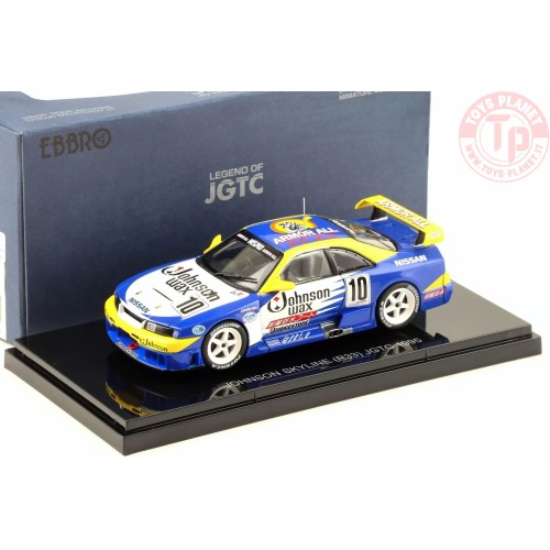 1995 nissan skyline gt-r (r33) jgtc N10 johnson, blue/white 1/43 EBBRO 43933 EBBRO