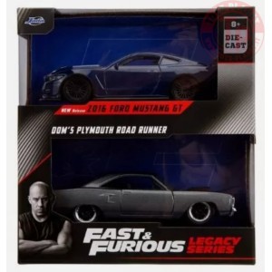 Z016 FORD MUSTANG GT E DOM'S PLYMOUTH ROAD RUNNER 1/32 FAST 34255 FAST & FURIOS