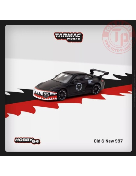 old & new porsche 997, matt black 1/64 TARMAC T64-TL053-MB TARMAC WORKS old & new porsche 997, matt black 1/64 TARMAC T64-TL053-MB TARMAC WORKS