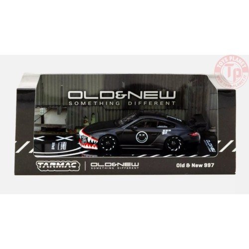old & new porsche 997, matt black 1/64 TARMAC T64-TL053-MB TARMAC WORKS