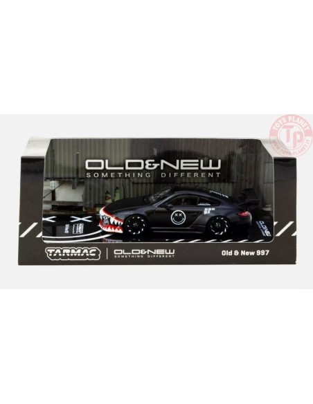 old & new porsche 997, matt black 1/64 TARMAC T64-TL053-MB TARMAC WORKS