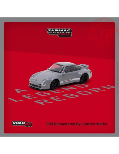 porsche 993 remastered by gunther werks, grey 1/64 TARMAC T64R-TL054GY TARMAC WORKS