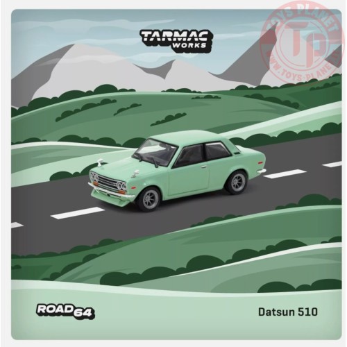 datsun 510, light green 1/64 TARMAC T64R-052-GR TARMAC WORKS