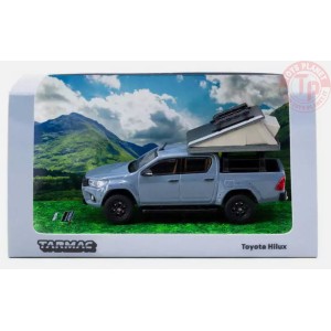 toyota hilux with camping tent, grey 1/64 TARMAC -T64R-041-CAMP TARMAC WORKS