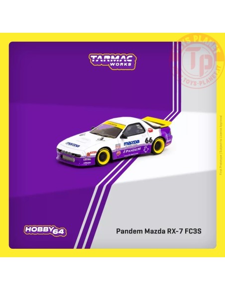 pandem mazda rx7 fc3s, white/purple 1/64 TARMAC T64-066-WP TARMAC WORKS pandem mazda rx7 fc3s, white/purple 1/64 TARMAC T64-066-WP TARMAC WORKS