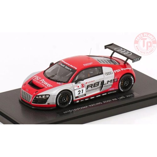 2011 audi r8 lms hitotsuyama racing resin, red/silver 1/43 EBBRO 44630 EBBRO