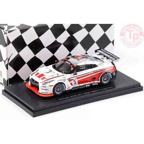 2010 nissan gt-r gt1 swiss racing team N3, white/red 1/43 EBBRO 44355 EBBRO