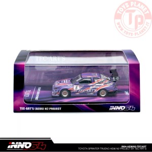 toyota sprinter trueno ae86 n2 project by tec-art`s, purple/red/white 1/64 in64-AE86N2-TECART INNO MODELS