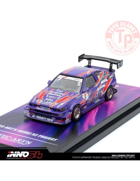 toyota sprinter trueno ae86 n2 project by tec-art`s, purple/red/white 1/64 in64-AE86N2-TECART INNO MODELS toyota sprinter trueno ae86 n2 project by tec-art`s, purple/red/white 1/64 in64-AE86N2-TECART INNO MODELS