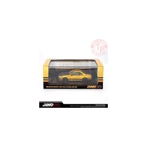nissan skyline gt-r (r34) top secret, gold/black 1/64 in64-R34TS-MDX24 INNO MODELS