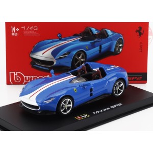 FERRARI MONZA SP2 2018 BLUE SILVER 1/43 BURAGO 18-36913BL BURAGO