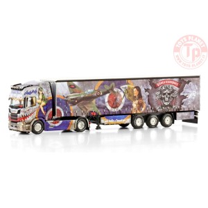 SCANIA R HIGHLINE CR20H 4X2 CURTAINSIDE TRAILER - 3 AXLE PLUTA WSI 01-4427 WSI MODELS