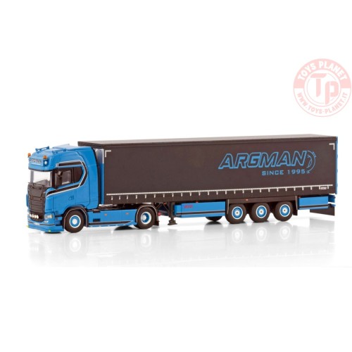 SCANIA S HIGHLINE CS20H 4X2 CURTAINSIDE TRAILER - 3 AXLE ARGMAN S.R.O. WSI 01-4401 WSI MODELS