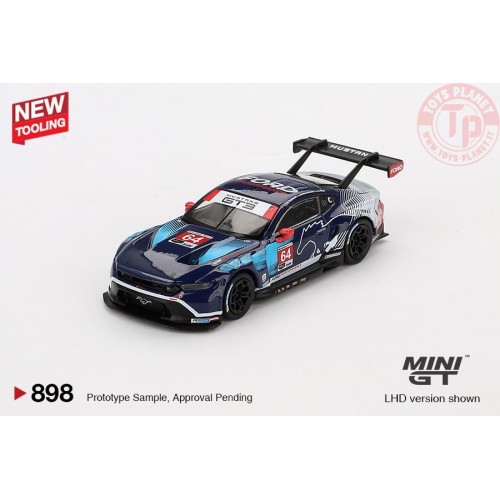 FORD MUSTANG GT3 N64 FORD MULTIMATIC MOTORSPORTS DAYTONA 24 HRS 2024 1:64 MGT00898-L MINI GT