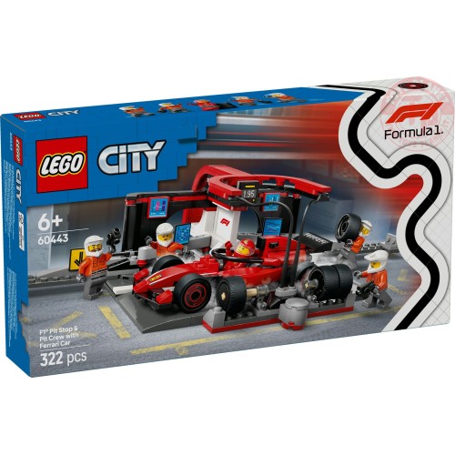 Pitstop e meccanici con monoposto Ferrari F1 LEGO CITY 60443 LEGO