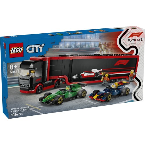 Autotrasportatore F1 con monoposto RB20 e AMR24 F1 LEGO CITY 60445 LEGO