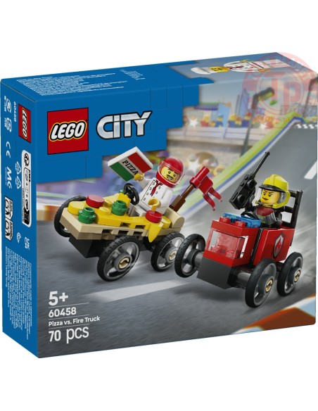 Pack veicoli da corsa: pizzaiolo contro pompiere LEGO CITY 60458 LEGO