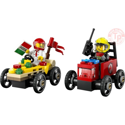 Pack veicoli da corsa: pizzaiolo contro pompiere LEGO CITY 60458 LEGO