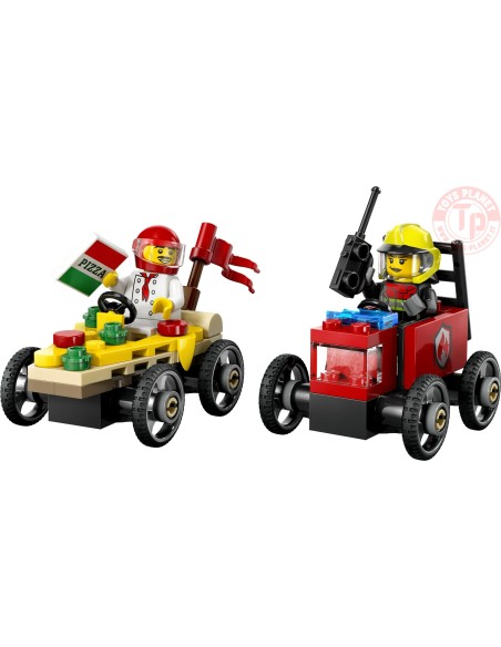 Pack veicoli da corsa: pizzaiolo contro pompiere LEGO CITY 60458 LEGO