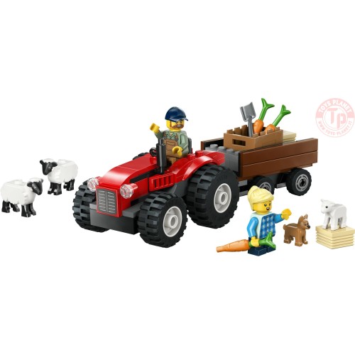 Trattore agricolo rosso con rimorchio e pecore LEGO CITY 60461 LEGO